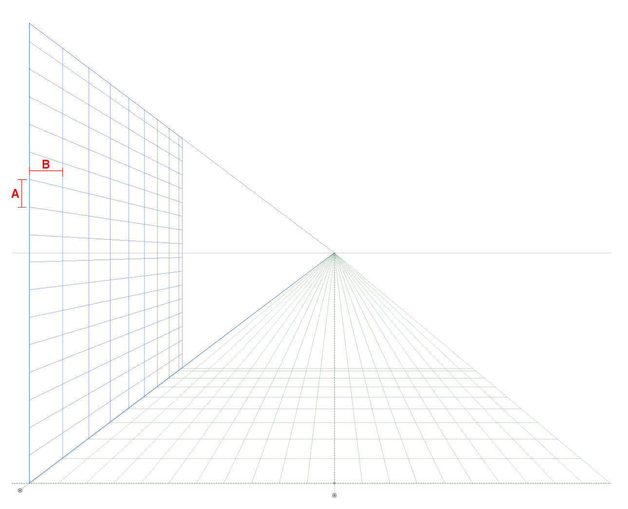 Vanishing Point One Point Perspective Grid Goimages Talk